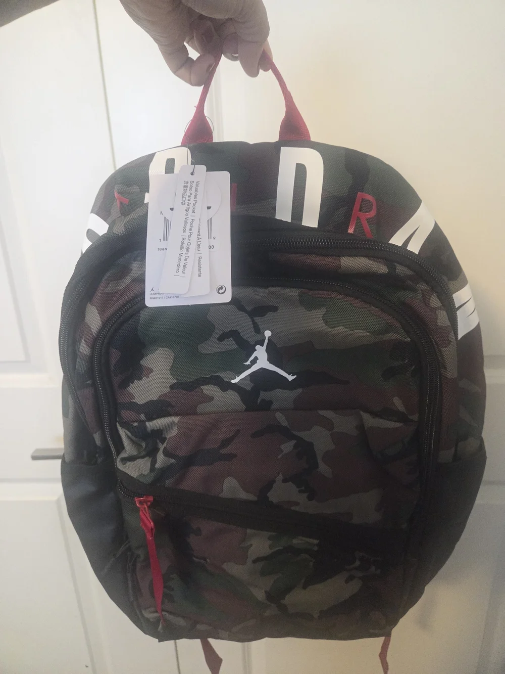 Jordan Camo Backpack in Green, Brown, Black